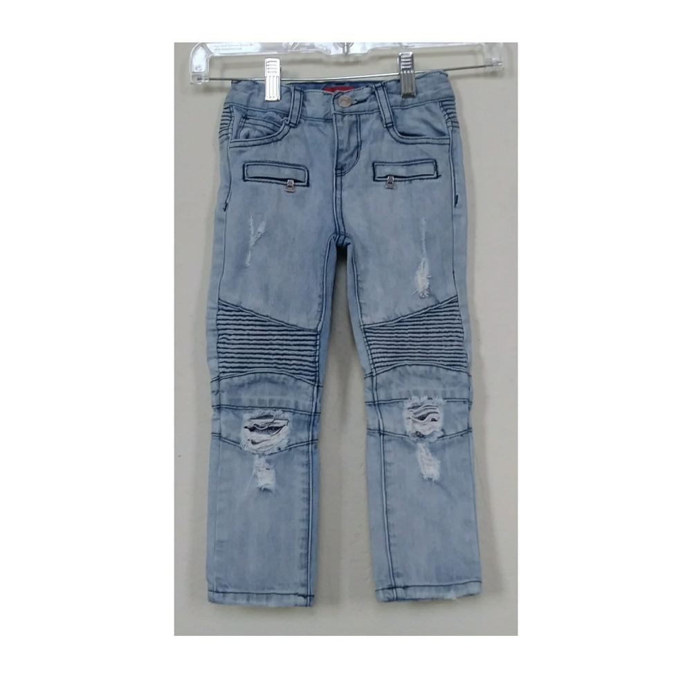 Haus Of Jr Distressed Biker Jeans 4T